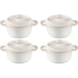 Staub Mini Cocotte Set 4-Tlg. Rund, Keramik, Elfenbein-Weiss