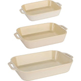 Staub Ofenformenset 3-Tlg. Keramik, Rechteckig, Weiss