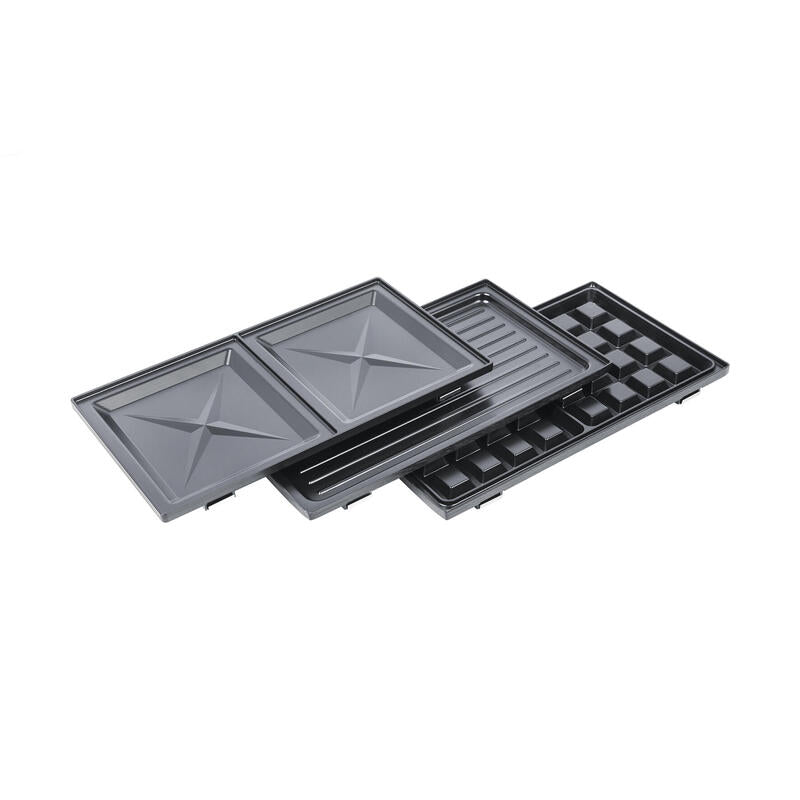 Steba Multi-Snack Maker 3in1 Sg 55, Sandwichera Negra, 1.100 W, Con 3 Juegos De Platos 186500