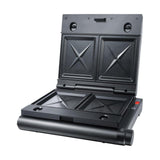 Steba Multi-Snack Maker 3in1 Sg 55, Sandwichera Negra, 1.100 W, Con 3 Juegos De Platos 186500