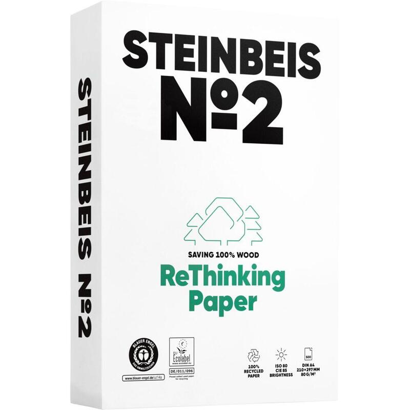 Steinbeis No. 2 Recyclingpapier A 4 80 G 500 Blatt Iso 80