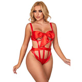 Subblime - 954475 Body Sexy Calado Con Lazo Rojo L/Xl