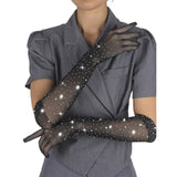 Subblime - 957469 Guantes Transparentes Con Brillo Negro S/M