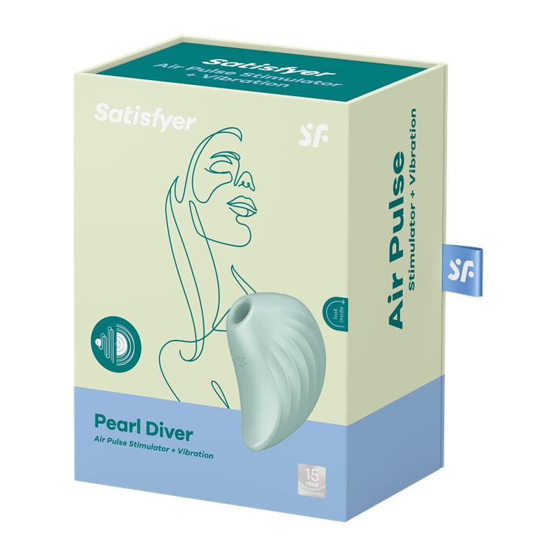 Satisfyer - Pearl Diver Estimulador Y Vibrador Verde