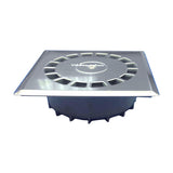 Sumidero Pvc Sifonico Vertical Estandar Inoxidable T-88 I 15 X 15 Cm / 165 X 165 X 50,5 Mm / Ø50 Mm