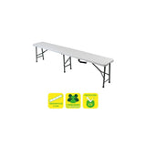 Sungarden Banco De Resina Plegable 180x29x43cm 3.5cm - Blanco