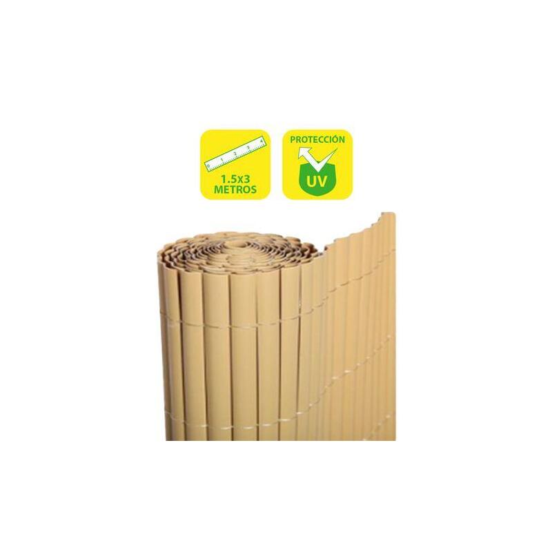 Sungarden Cañizo Plastico Doble Cara 1.5x3m - Color Marron Claro