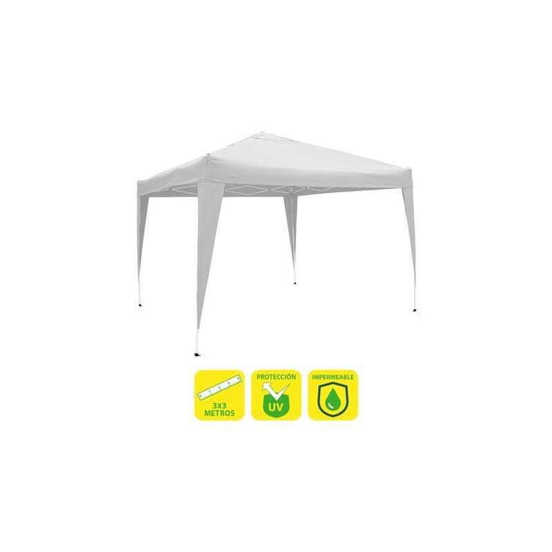 Sungarden Carpa Plegable Acero 3x3m Blanca - Blanco