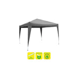 Sungarden Carpa Plegable Acero 3x3m Gris - Blanco