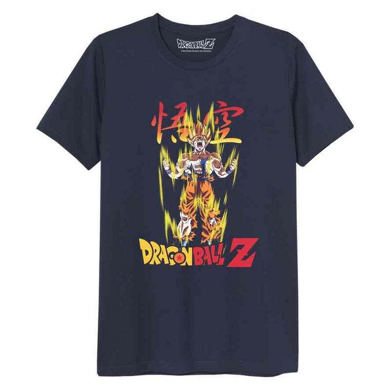 Super Saiyan Goku Talla Ll Camiseta Negra Chico Dragon Ball