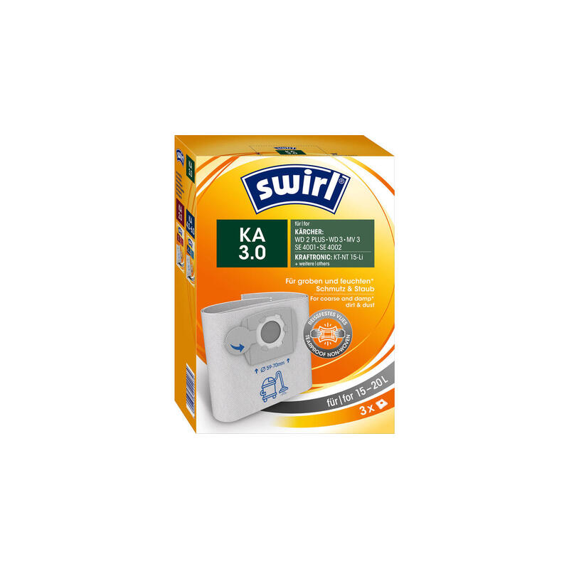 Melitta Staubsaugerbeutel Ka 3.0  Kärcher/ Shop-Vac (15-20 Liter) 224074