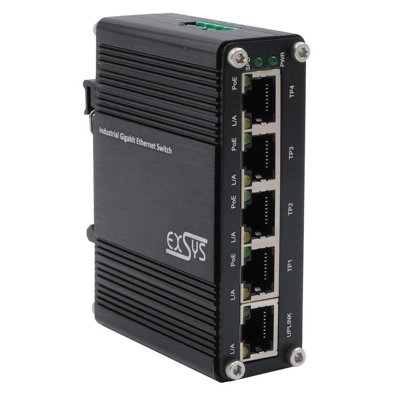 Switch 5port Industrie Ethernet Poe 4x10 100 1000tx 12-48vdc