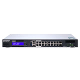 Switch Gestionable Smart Qnap Qgd-1600p-8g 16 Puertos Poe (14*Rj45 Gigabit + 2 Puertos Combinados Sfp/Rj45) Poe Total 370w 8gb Ram Enracable