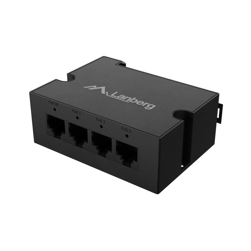 Switch Lanberg Poe Ext Din-Ge4-Bt-90w 1xin 3xout Din Rail Bt 90w Metal Clips