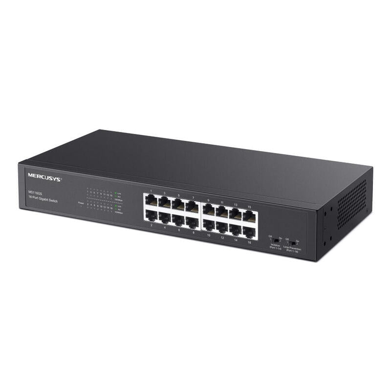 Switch Mercusys Ms116gs 16p 16xrj45 1gbps Carcasa Metalica Enrackable