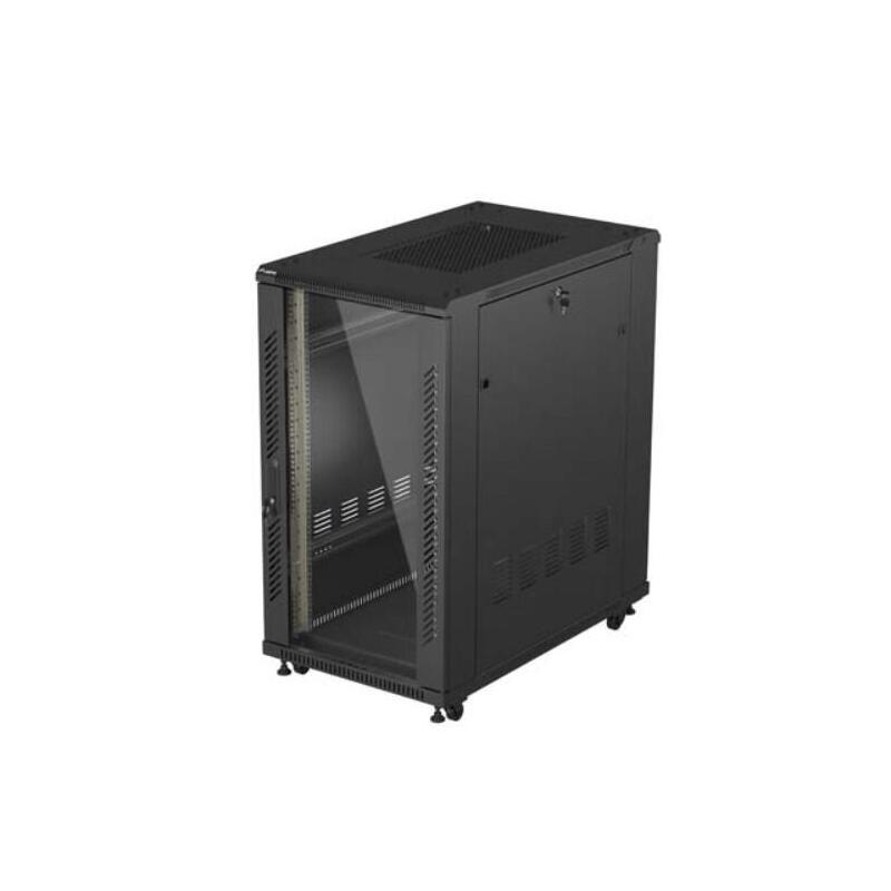 Szafa Instalacyjna Rack Stojaca 19" 22u 600x1000 Negro Drzwi Przeszkolne ( Flat Pack)