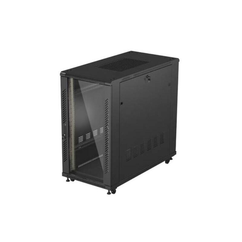 Szafa Instalacyjna Rack Stojaca 19" 22u 600x1200 Negro Drzwi Przeszklone (Flat Pack)