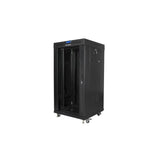 Szafa Instalacyjna Rack Stojaca 19" 22u 600x600 Negro Drzwi Szklane Lcd Lanberg (Flat Pack) V2