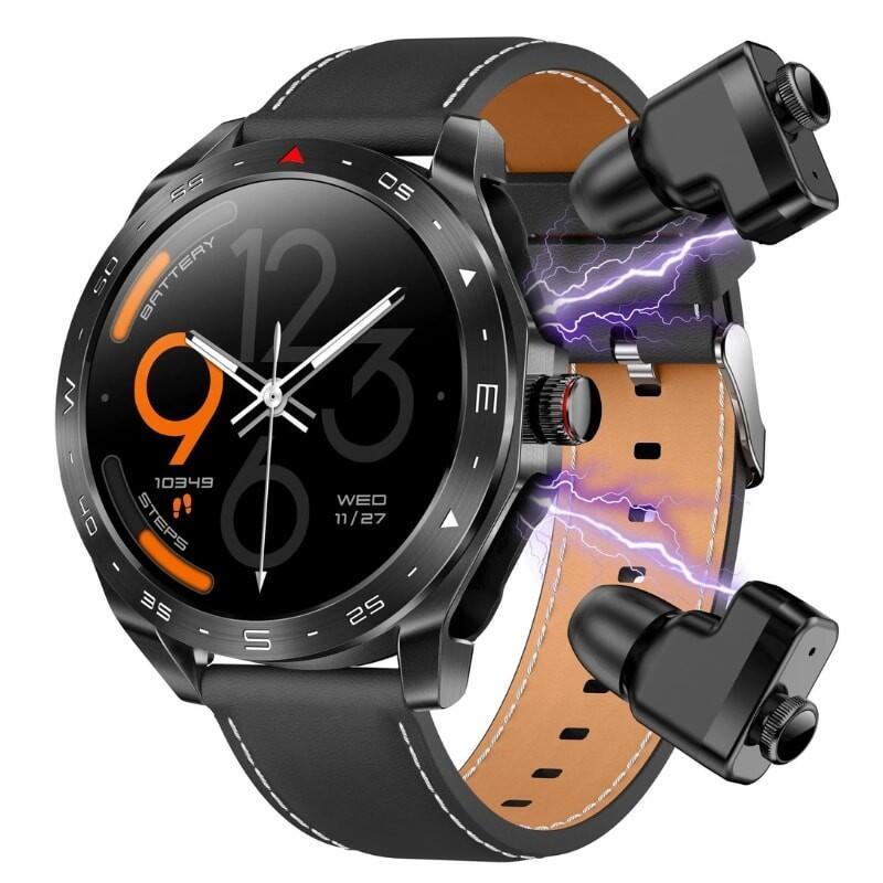 Lemfo T95 Negro Con Correa De Cuero Y Auriculares