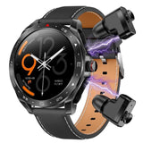 Lemfo T95 Negro Con Correa De Cuero Y Auriculares