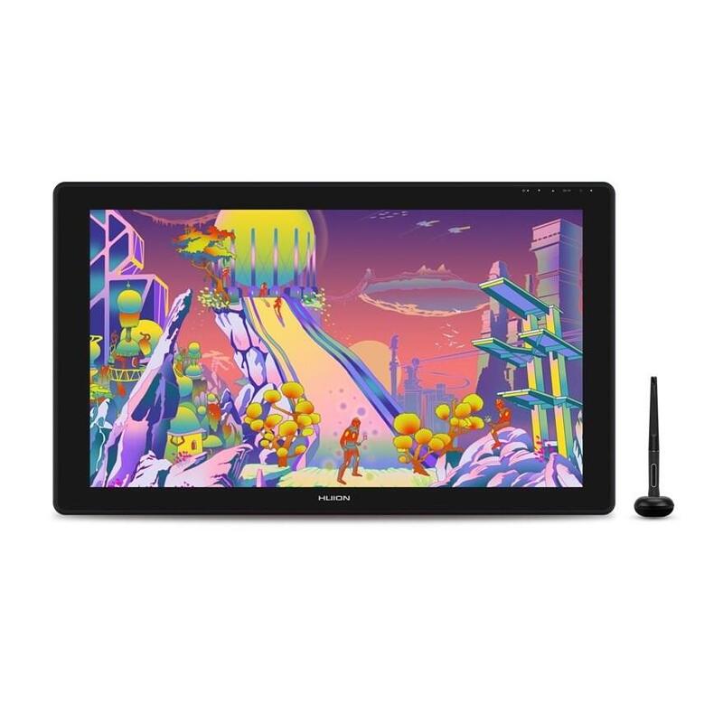 Tableta Huion Kamvas 24 Plus Digitalizadora 5080 Líneas Por Pulgada 526,85 X 296,35 Mm Usb-C Negro