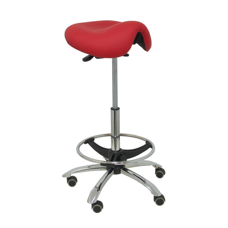 Taburete Alatoz Similpiel Rojo