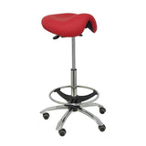 Taburete Alatoz Similpiel Rojo