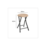Taburete De Cocina Negro 30x30x45cm