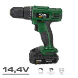 Taladro Atornillador A Bateria 14.4 1.500mah Maletin Koma Tools