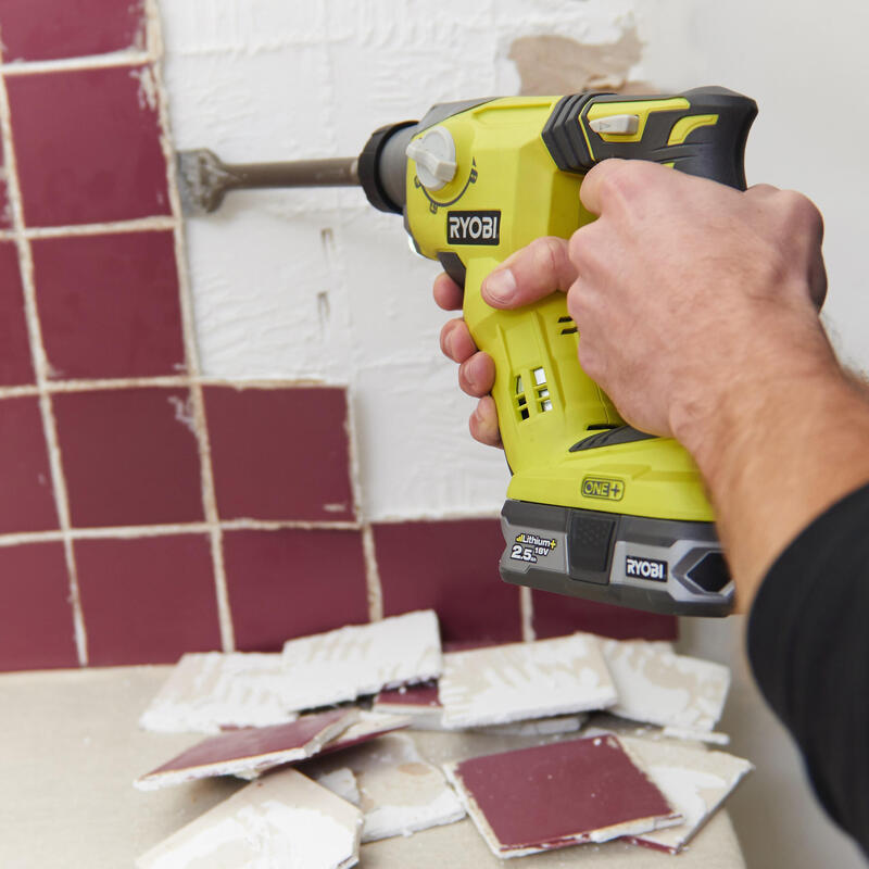 Taladro Ryobi R18sds-0  1300 Rpm Sds Plus 1,7 Kg Negro, Verde