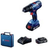 Taladro/Atornillador Bosch Powertools  Inalámbricogsr 180 Li Professional, 18volt (Azul/Negro, 2x Li-Ion Akku 2,0ah, Koffer) 06019f8109