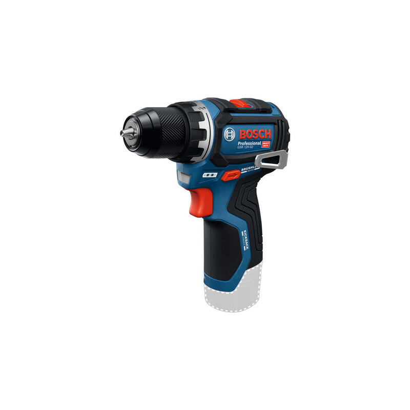 Bosch Professional Taladro/Destornillador Inalámbrico Gsr 12v-32 Professional, 12volt Azul/Negro, Sin Batería Ni Cargador 06019n7000