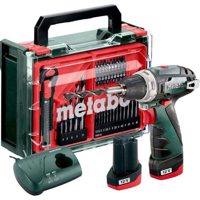 Taladros - Atornilladores De Batería - Con Batería De 12 V Insertable Powermaxx Bs Basic Set