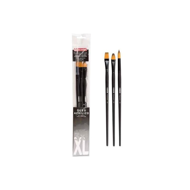 Talens Art Creation Pinceles Óleo Y Acrílico Fibra Sintética Xl Set 3 Ud