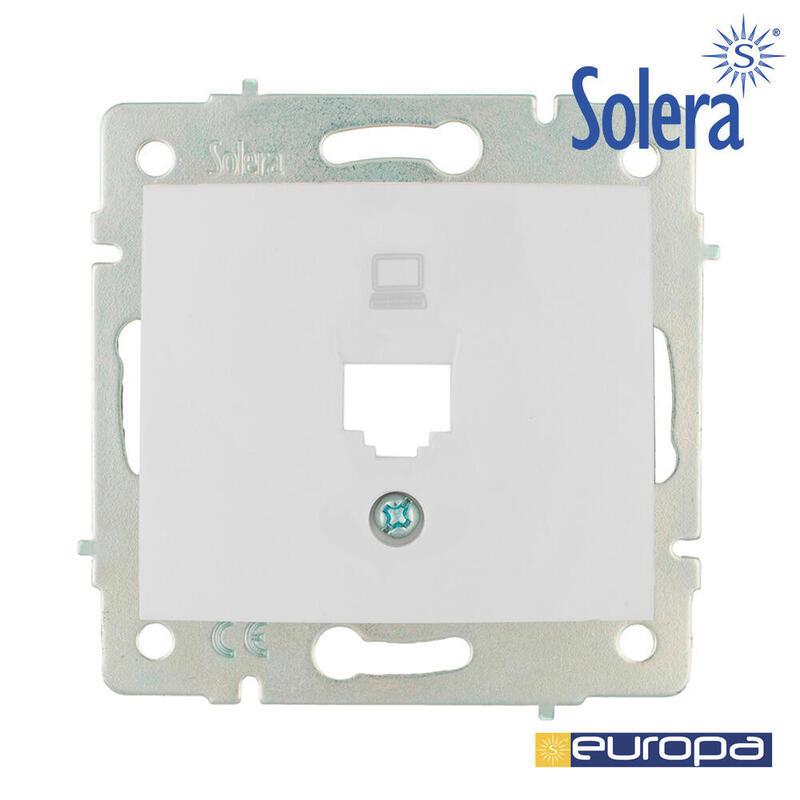 Tapa + Chasis Para Toma De Datos Rj45 S.Europa Solera Erp88/1