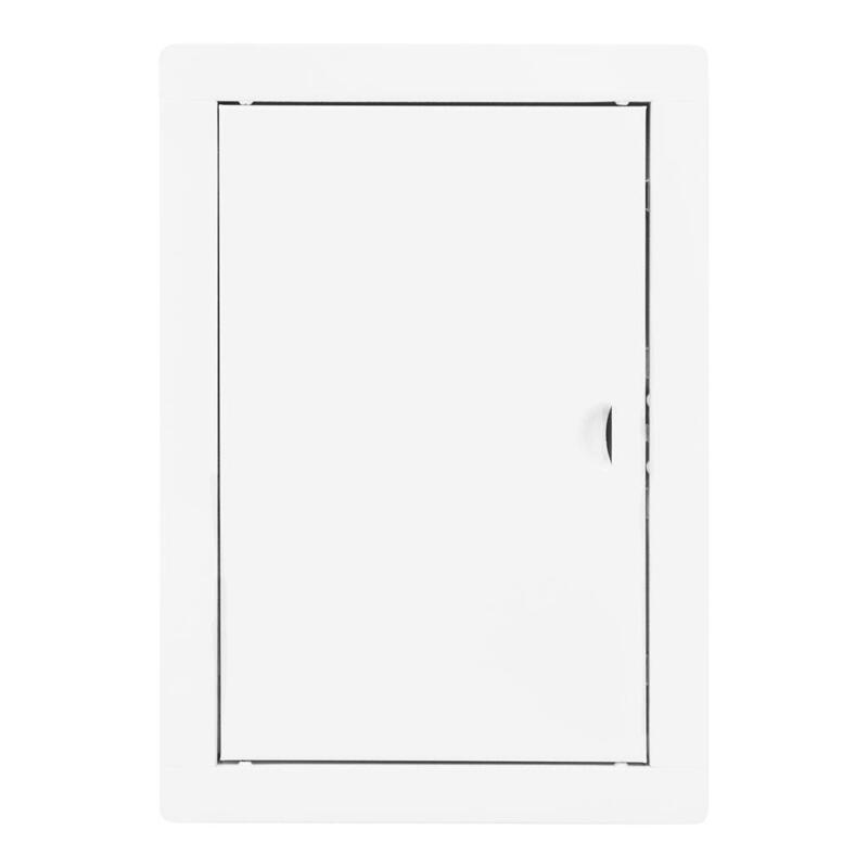 Tapa De Registro Rectangular Empotrable Acero Blanco 20x30cm