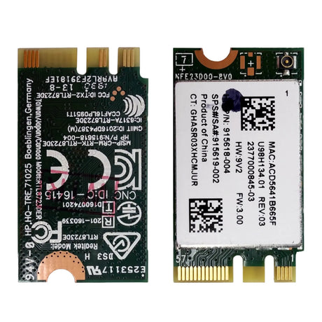 Tarjeta Wifi Para Portátil Hp 17-Ak 15-Bs 14-Cf 15-Bw Rtl8723De 915619-001 915618-002 915619-003