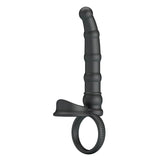 Pretty Love - Tatum Anillo Vibrador Pene Con Plug 10 Vibraciones Negro