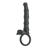Pretty Love - Tatum Anillo Vibrador Pene Con Plug 10 Vibraciones Negro