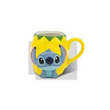 Taza Ceramica 3d 415ml  Stitch Pineapple