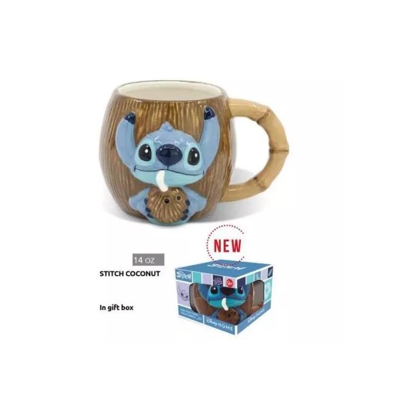 Taza Ceramica 3d  420ml Stitch Coconut
