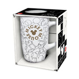 Taza De Cerámica Latte 695 Ml En Caja Regalo Mickey Mouse Signature