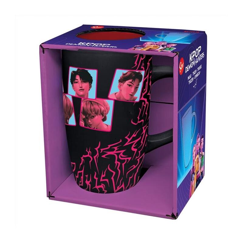 Taza De Cerámica Latte K-Pop Demon Hunters Caja Regalo Saja Boys  695 Ml