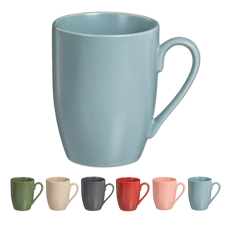 Taza Porcelana Mate 350 Ml 6 Colores Surtidos Kozina
