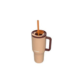 Taza Térmica Con Pajita Telescópica  Kambukka Rio Tumbler 950ml Almond Dream