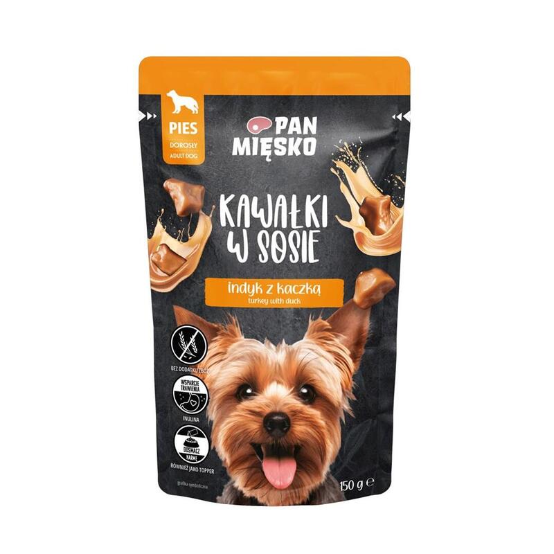 Tazos De Carne En Salsa De Pavo Y Pato A La Sarten (Adulto) - Alimento Húmedo Para Perro Al Vapor - 150g