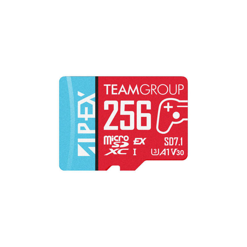 Team Group Apex Sd7.1 256 Gb Sdxc (Rojo/Azul, Microsd Express) Tapmsde256giv30a102