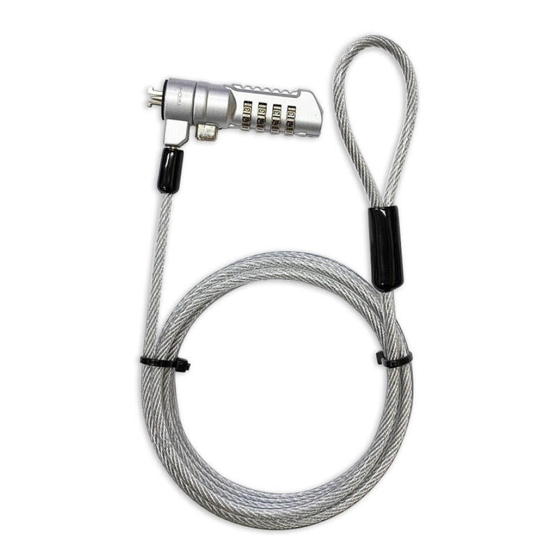 Techly 107296 Combination Portátil Security Cable Lock For Nano Slot 2.5x5.5 180cm