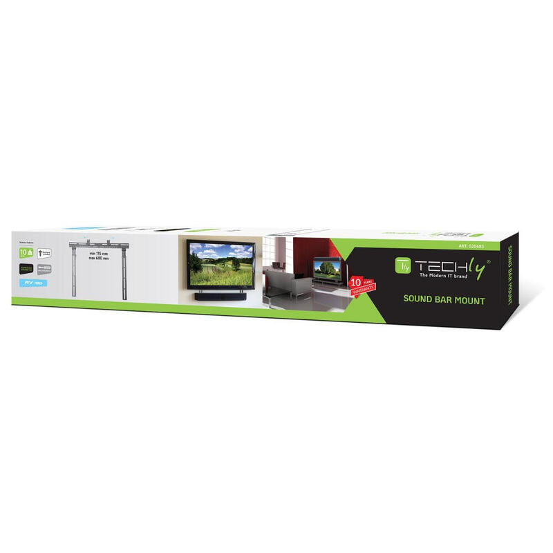 Techly Universal Soundbar Soporte Para Tv, Negro