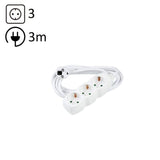 Technik Regleta De Corriente 3 Enchufes 3,0m 16a Blanco